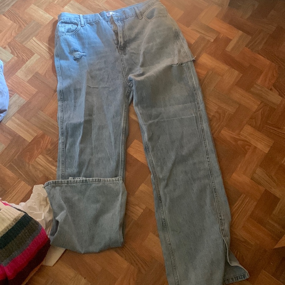 Jeans bought online too long and tight